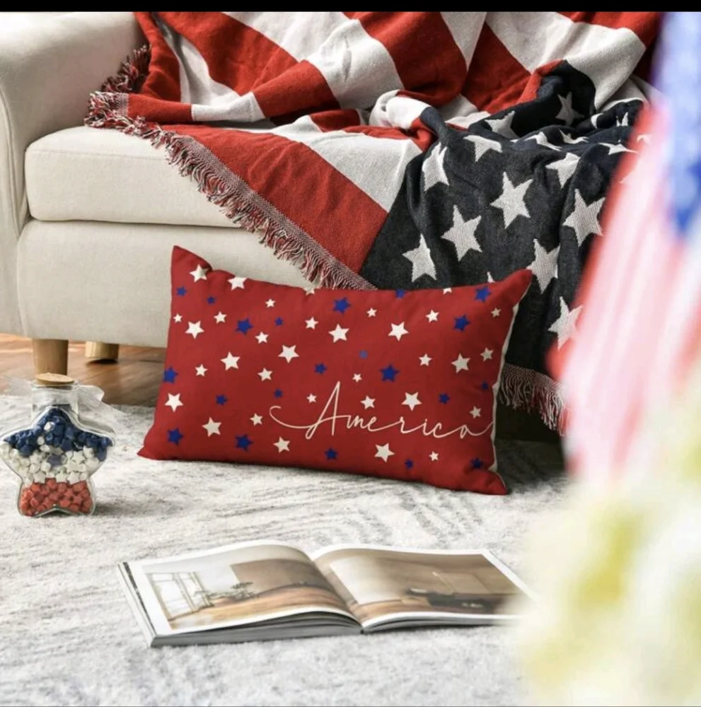 Pillowcase Patriotic Red Star